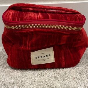 Sezane Mini Vanity Case Crushed Velvet